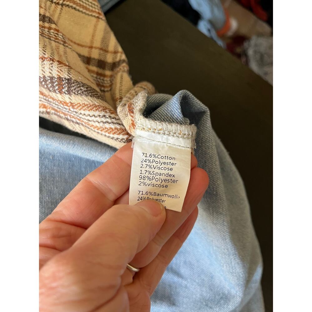 NWT Kancy Kole Boho Patchwork Flannel and Denim Shacket/Jacket - Picture 5 of 9